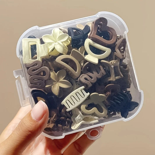 Beige Mixed Pack Hair Clips (5/10/20/30 pcs) - Cute Small Accessories for Daily Wear, Events & Travel