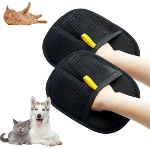 Dual-Action Pet Hair Lifting Gloves