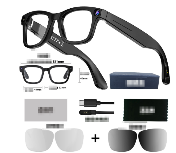 AI Camera Smart Glasses – HD Video, Translation & Object Recognition
