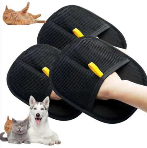 Dual-Action Pet Hair Lifting Gloves